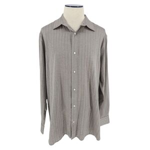 Banana Republic Tailored Slim Shirt Cashmere Taupe Long Sleeve Button Collar